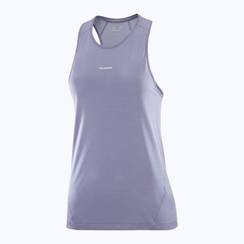 Топ для бігу жіночий Salomon Shakeout Core Tank blue granite 4