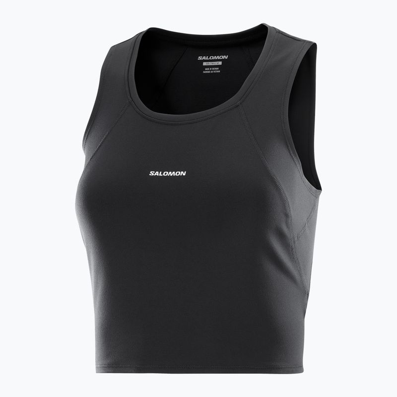 Футболка для бігу жіноча Salomon SHAKEout Bliss Tanklette deep black 4