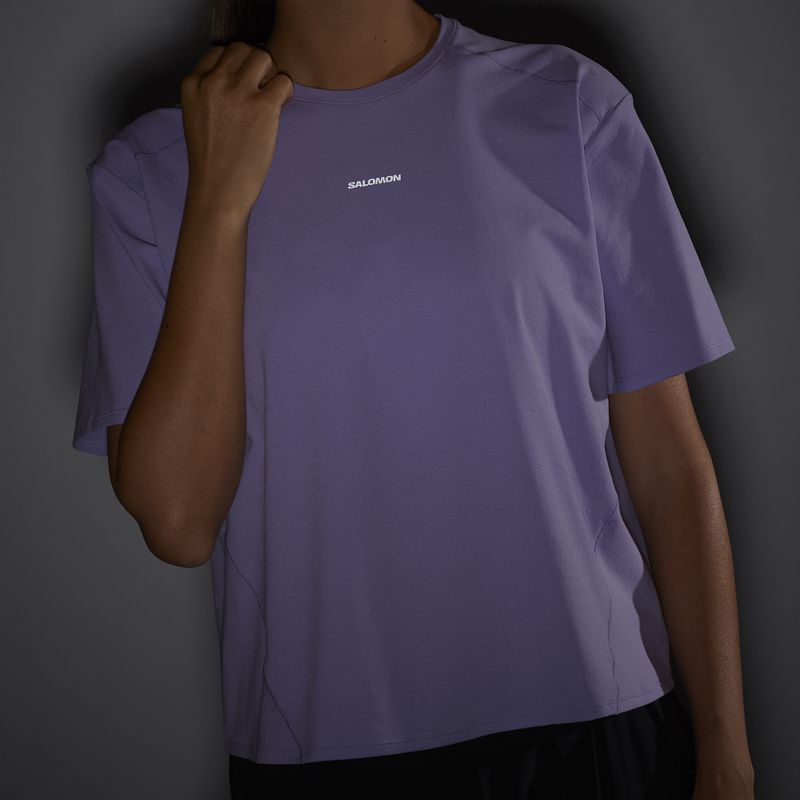 Футболка жіноча Salomon Trackline Tee SS violet tulip 5