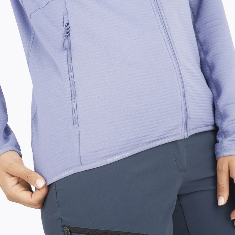 Кофта трекінгова жіноча Salomon Lightwarm Full Zip blue granite 5