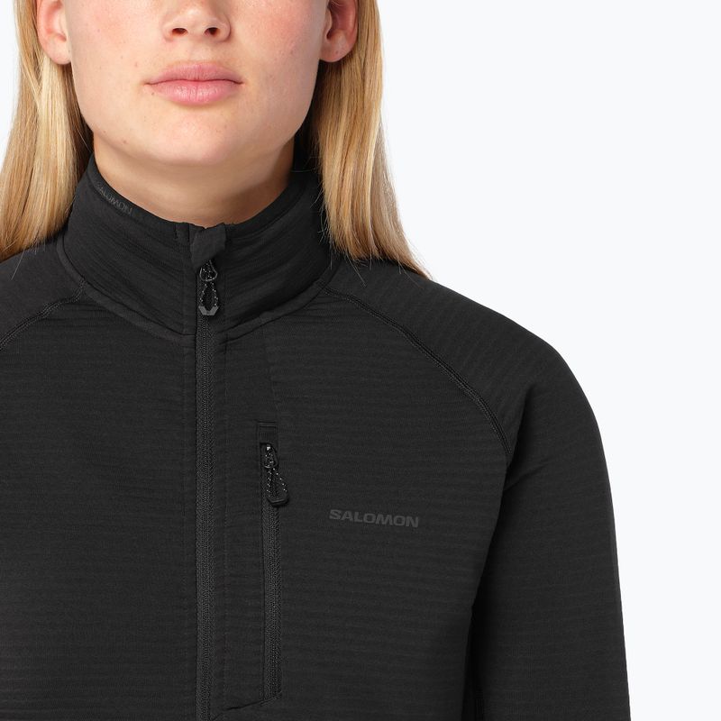 Кофта флісова жіноча Salomon Lightwarm Full Zip deep black 3