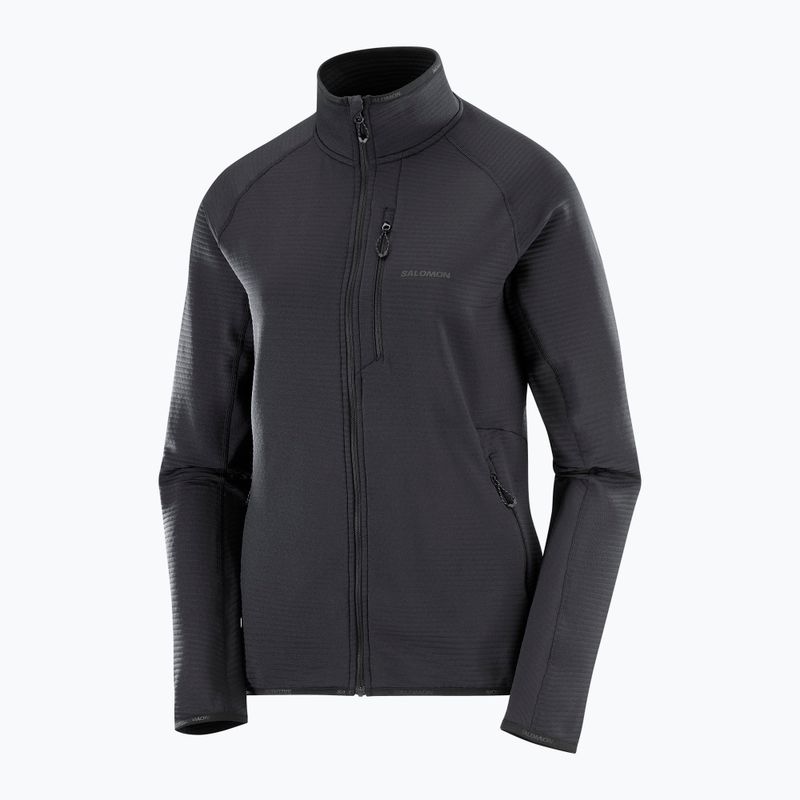 Кофта флісова жіноча Salomon Lightwarm Full Zip deep black 5
