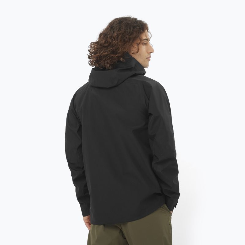 Куртка софтшел чоловіча Salomon Outline 3l GTX deep black 2