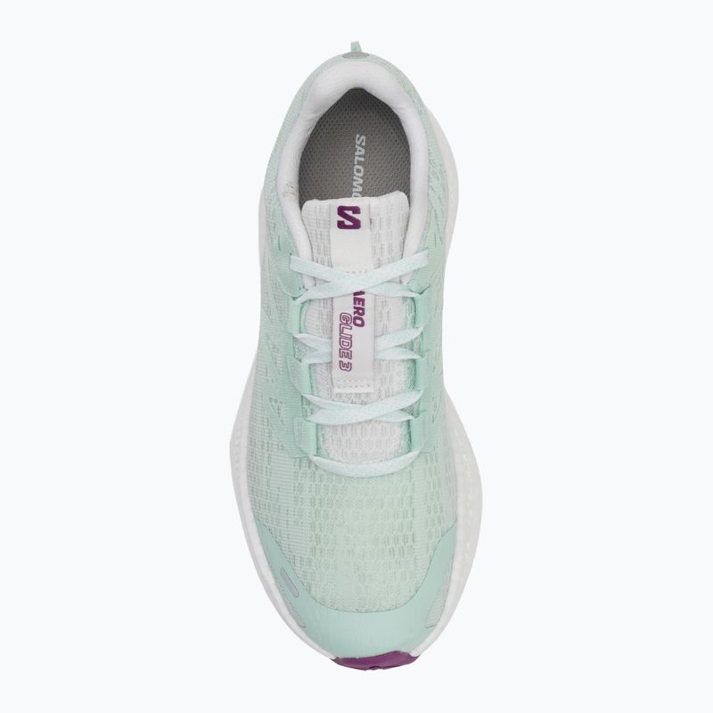 Кросівки для бігу жіночі Salomon Aero Glide 3 bay/white/wilowherb 5