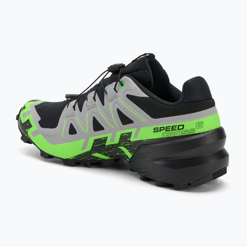 Кросівки для бігу чоловічі Salomon Speedcross 6 GTX black/alloy/green gecko 3