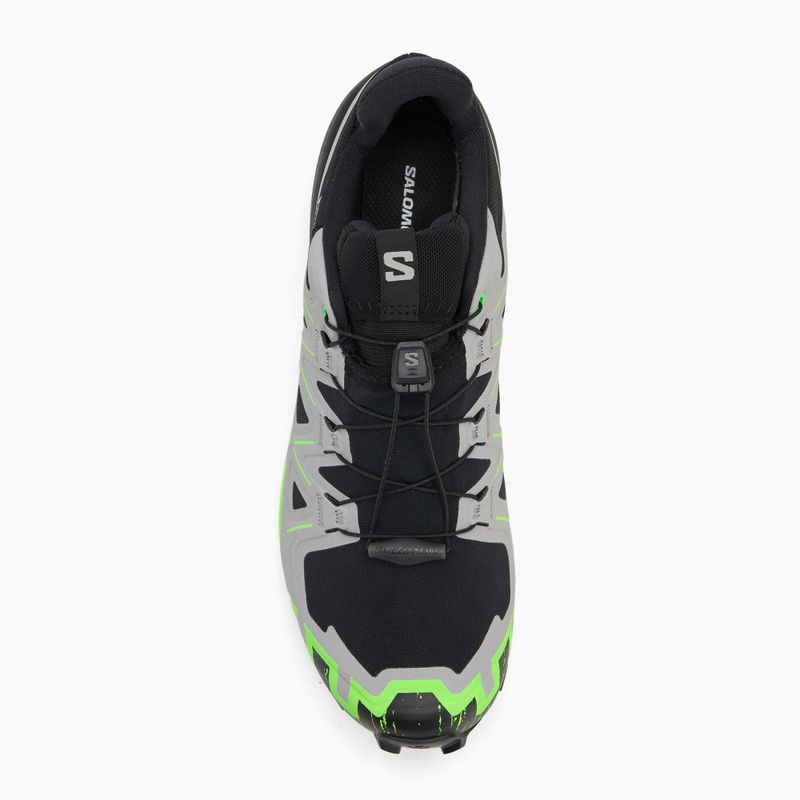 Кросівки для бігу чоловічі Salomon Speedcross 6 GTX black/alloy/green gecko 5