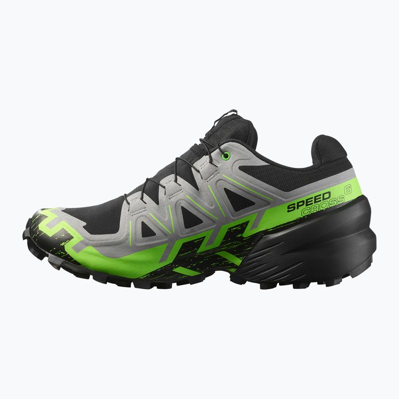 Кросівки для бігу чоловічі Salomon Speedcross 6 GTX black/alloy/green gecko 3