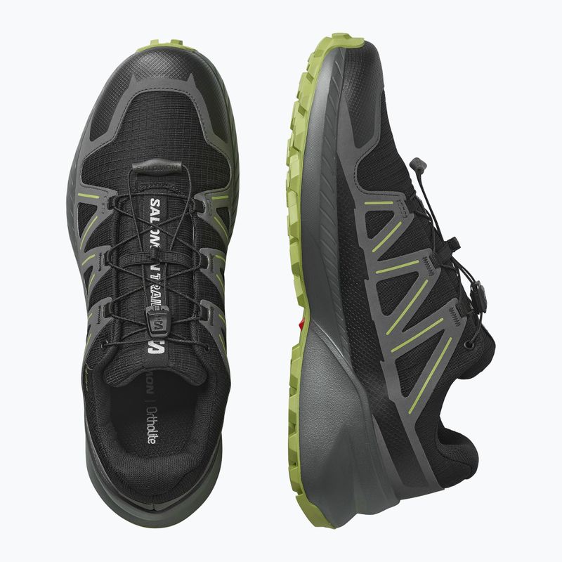 Кросівки для бігу чоловічі Salomon Speedcross Peak GTX black/urban chic/dark citron 8