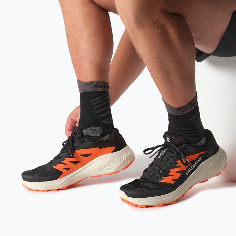 Кросівки для бігу чоловічі Salomon Alphaglide black/rainy day/red orange 6