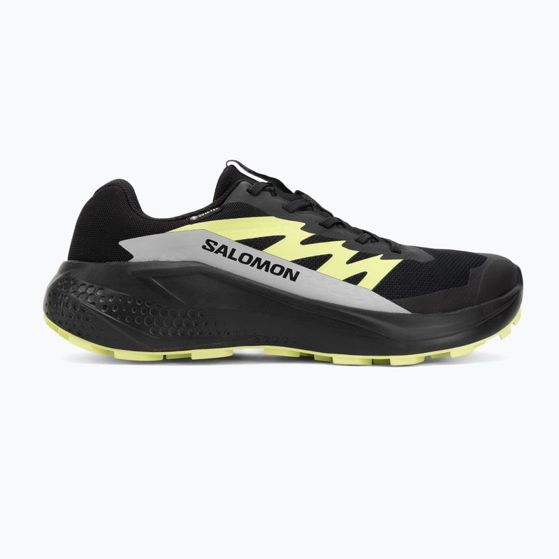 Кросівки для бігу чоловічі Salomon Alphaglide GTX black/alloy/sharp green 2