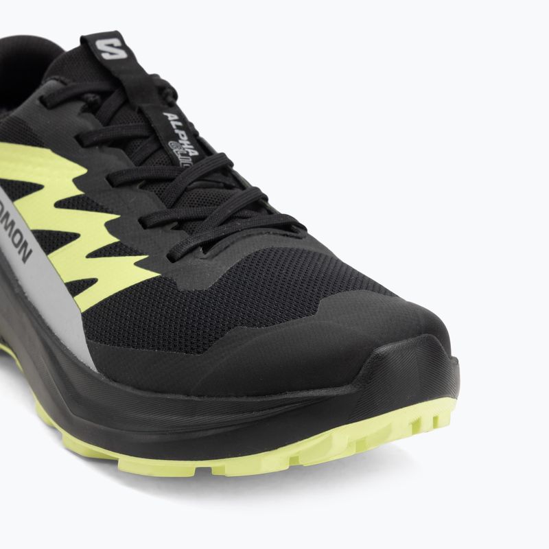 Кросівки для бігу чоловічі Salomon Alphaglide GTX black/alloy/sharp green 7