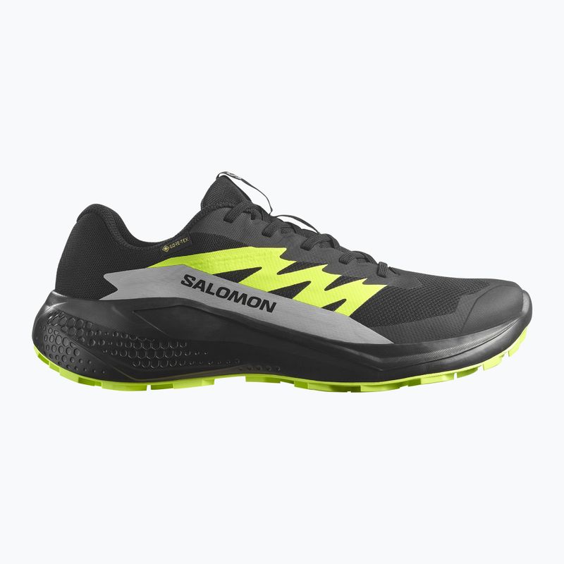 Кросівки для бігу чоловічі Salomon Alphaglide GTX black/alloy/sharp green