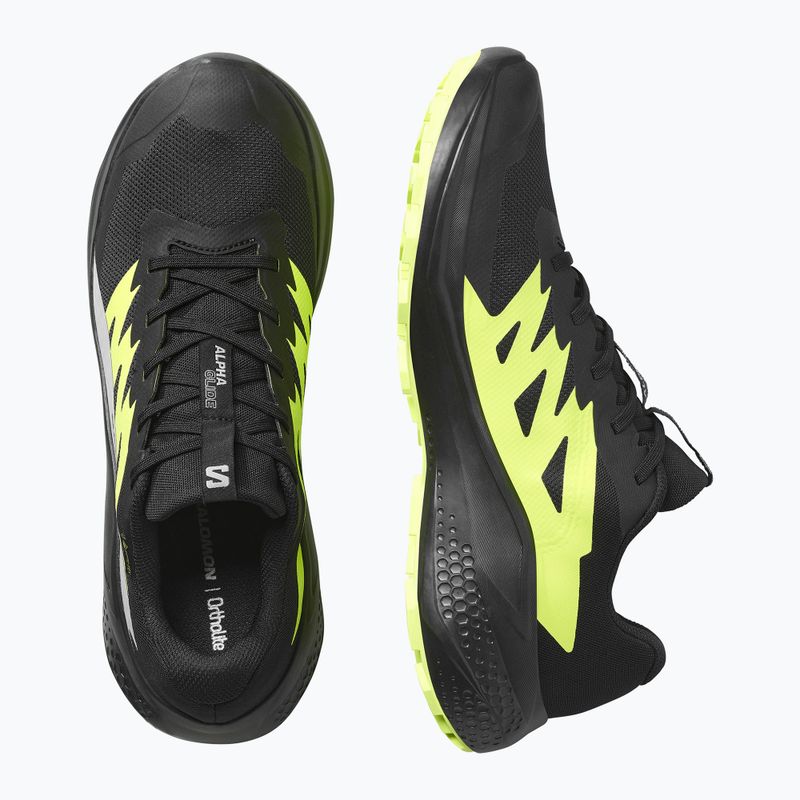 Кросівки для бігу чоловічі Salomon Alphaglide GTX black/alloy/sharp green 5