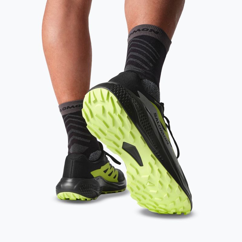 Кросівки для бігу чоловічі Salomon Alphaglide GTX black/alloy/sharp green 7