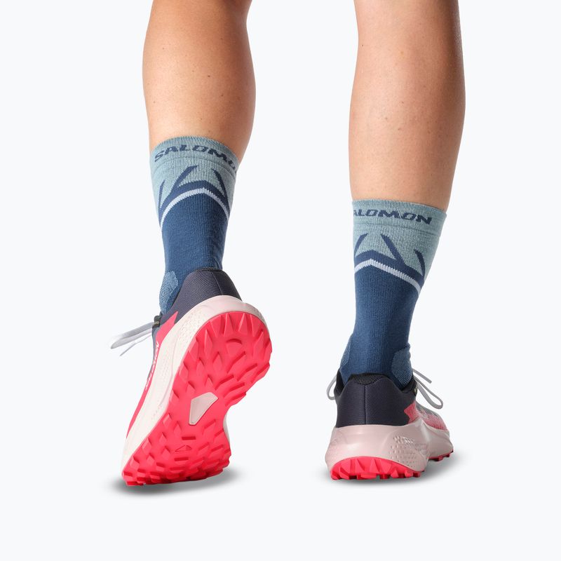 Кросівки для бігу жіночі Salomon Alphaglide GTX lunar rock/blue night/rouge red 9