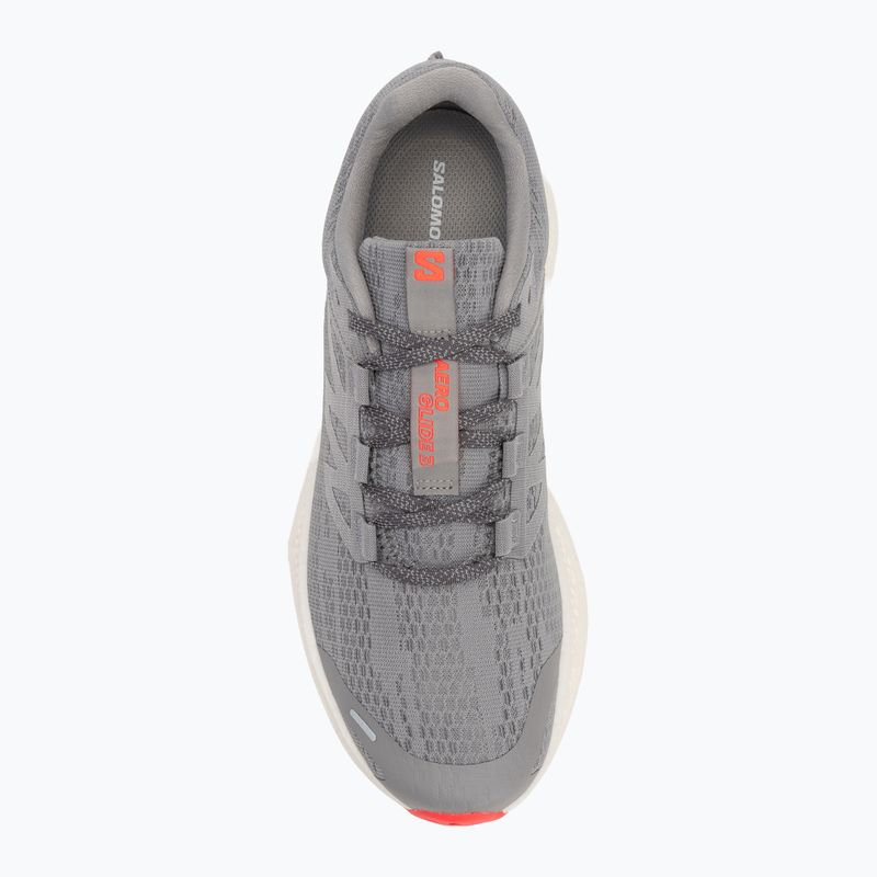 Кросівки для бігу чоловічі Salomon Aero Glide 3 alloy/vanilla ice/neon flame 5