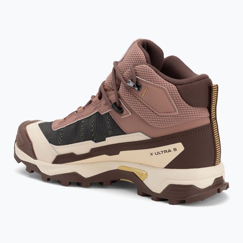 Жіночі трекінгові черевики Salomon X Ultra 5 MID GTX burdwood / French roast / ротанг 3