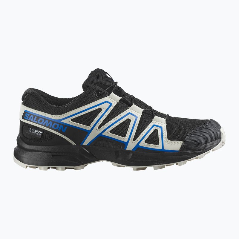 Кросівки для бігу дитячі Salomon Speedcross Waterproof black/vanilla ice/french blue 8