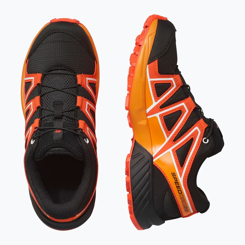 Кросівки трекінгові дитячі Salomon Speedcross black/cherry tomato/turmeric 9