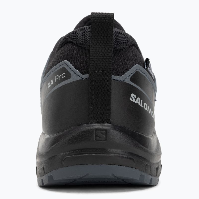 Кросівки трекінгові дитячі Salomon XA Pro 3D V8 Waterproof black/turbulence/quarry 6