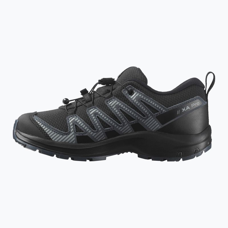 Кросівки трекінгові дитячі Salomon XA Pro 3D V8 Waterproof black/turbulence/quarry 9
