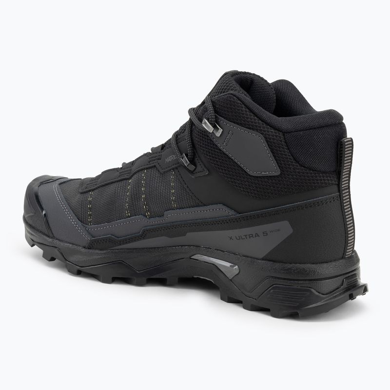 Черевики трекінгові чоловічі Salomon X Ultra 5 MID Wide GTX black/asphalt/ castlerock 3