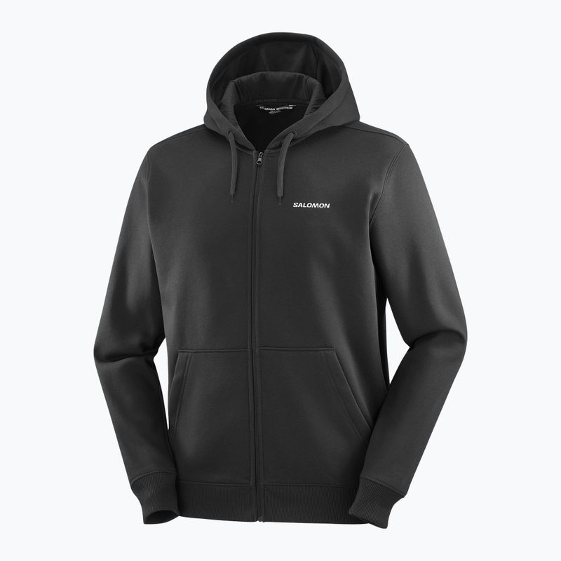 Кофта чоловіча Salomon Logo Full Zip Hoodie deep black 4