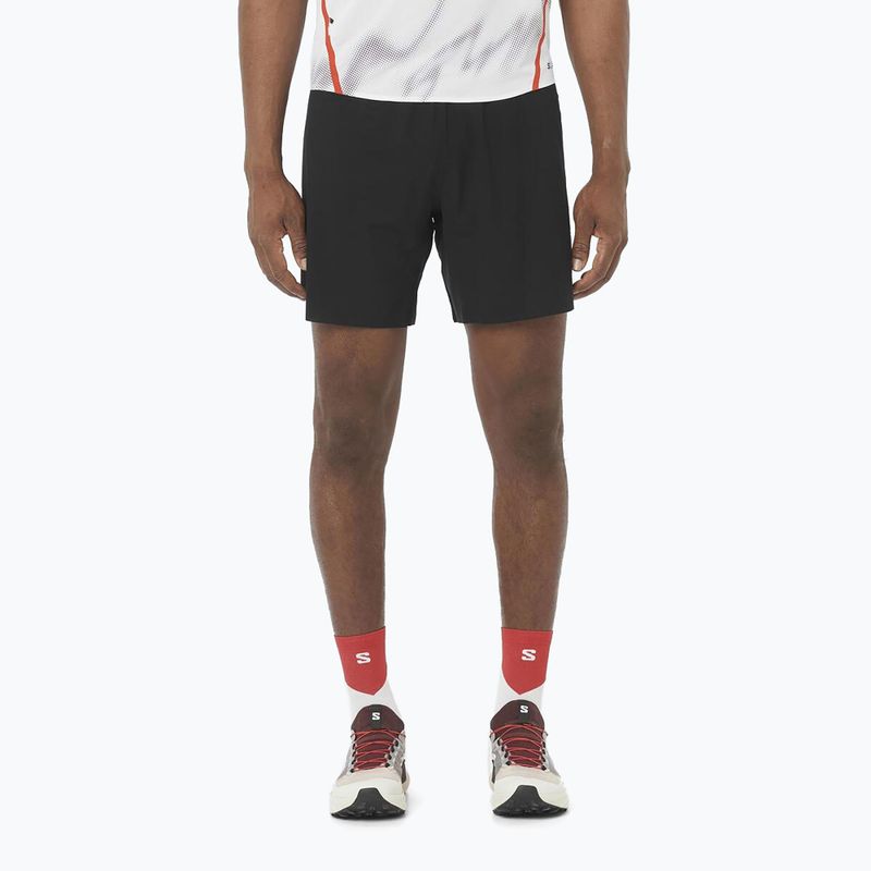 Шорти для бігу чоловічі Salomon S/Lab Speed Spl 7" deep black / fiery red