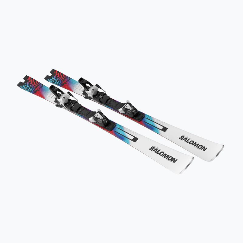 Лижі гірські Salomon Addikt + Кріплення MI12 GW white/neon blue/red 3