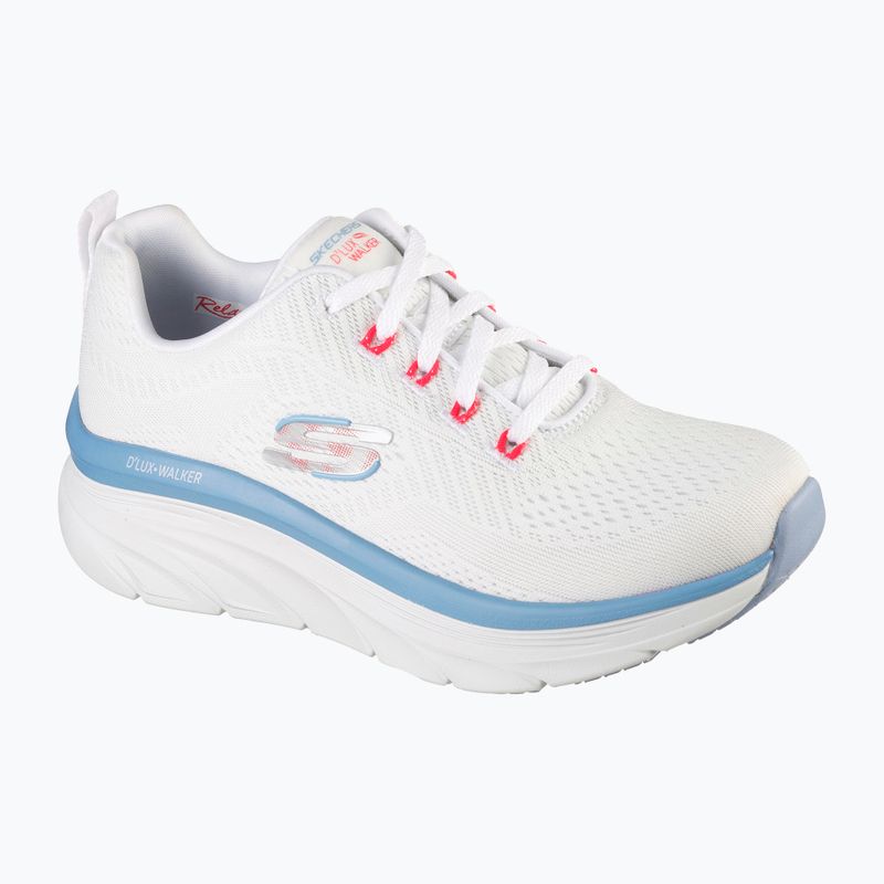 Жіночі кросівки SKECHERS D'Lux Walker Let It Glow білі/рожеві/блакитні 11