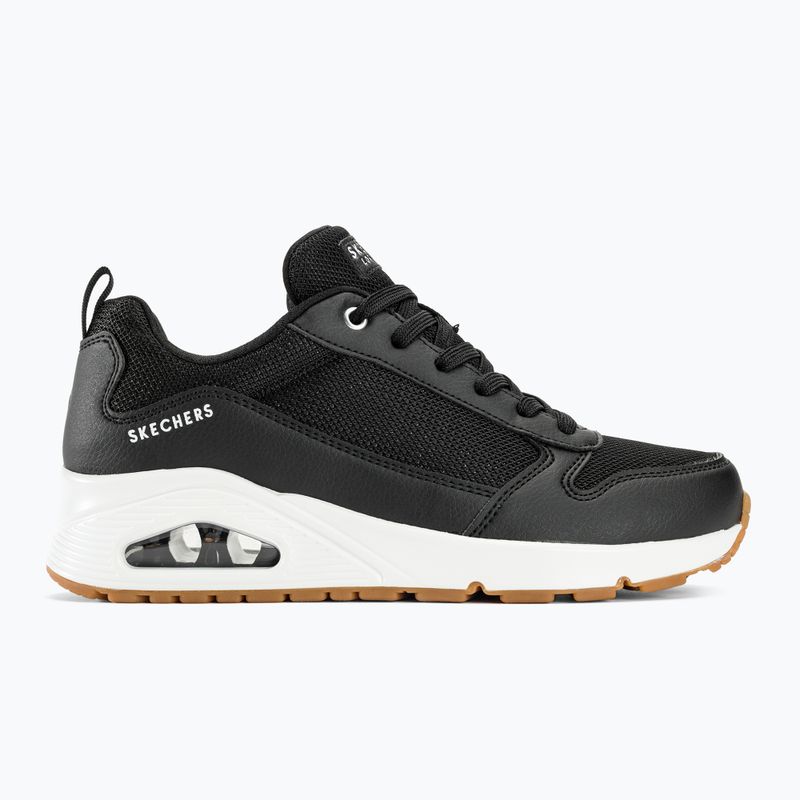 Черевики жіночі SKECHERS Uno Inside Matters black/white/mesh 3