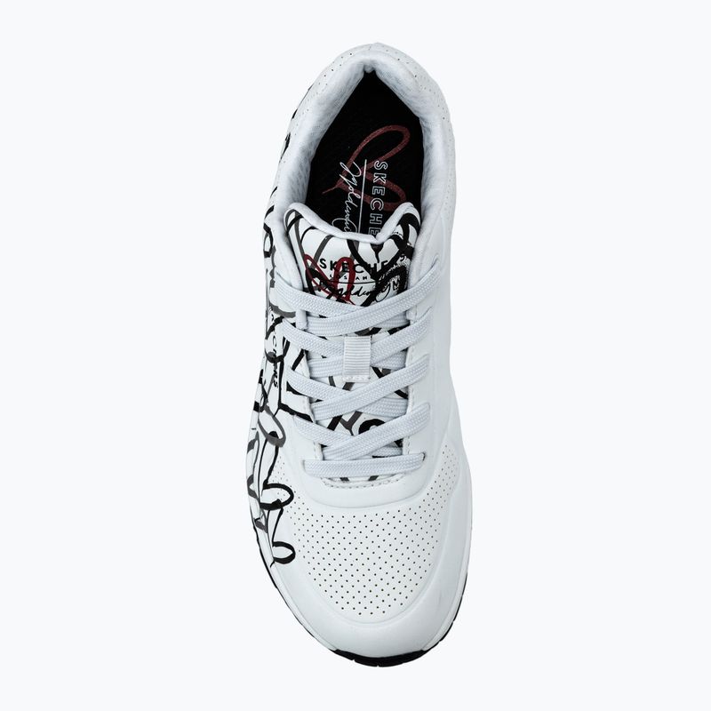 Кросівки жіночі SKECHERS JGoldcrown Uno Spread The Love white/black/gray 5