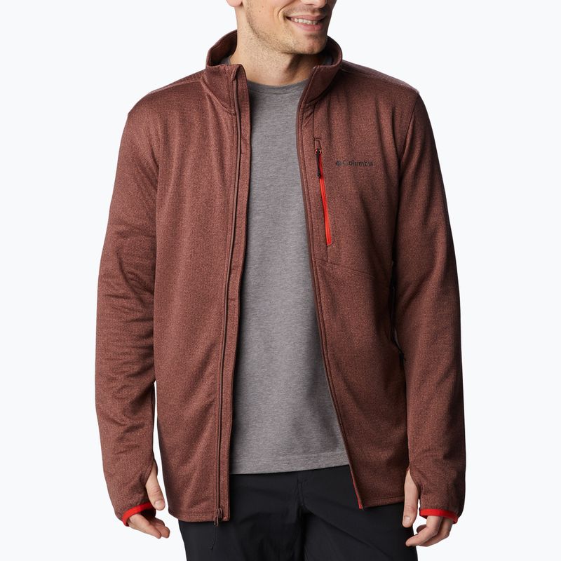 Кофта трекінгова чоловіча Columbia Park View Fleece FZ light raisin heather 3