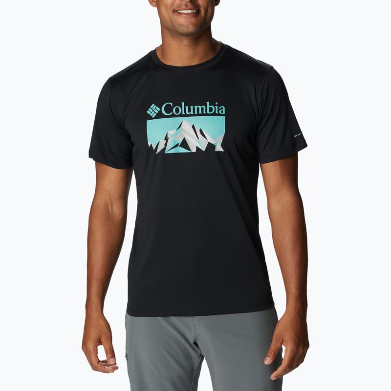 Футболка трекінгова чоловіча Columbia Zero Rules Grph black/fractal peaks graphic
