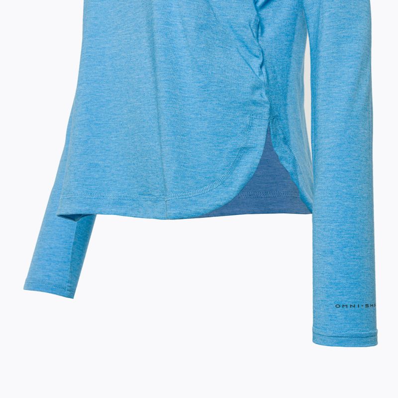 Кофта трекінгова жіноча Columbia Sun Trek EU Hooded Pullover vista blue heather 9
