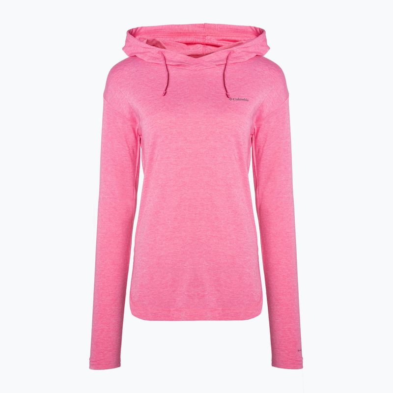 Кофта трекінгова жіноча Columbia Sun Trek EU Hooded Pullover wild geranium heather 6