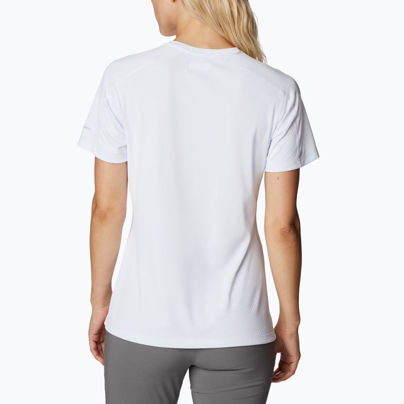 Футболка трекінгова жіноча Columbia Zero Rules Graphic Crew white/csc range lines graphic 2