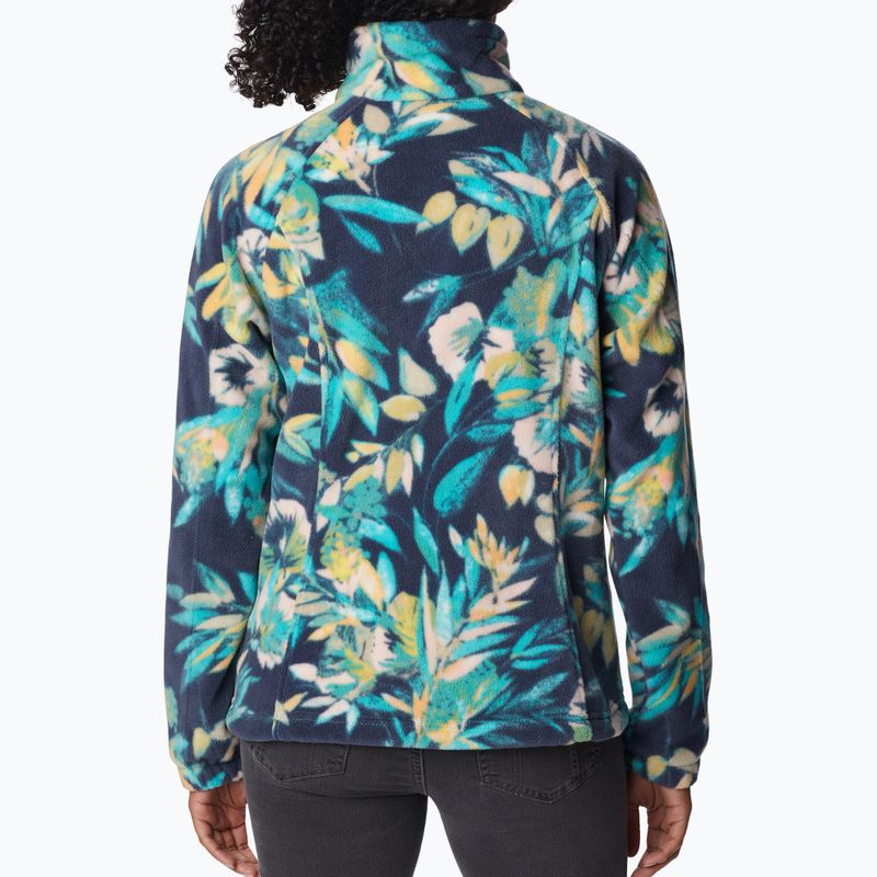 Кофта трекінгова жіноча Columbia Benton Springs Printed Fleece bright aqua/wisterian 2