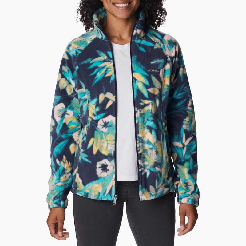 Кофта трекінгова жіноча Columbia Benton Springs Printed Fleece bright aqua/wisterian 3