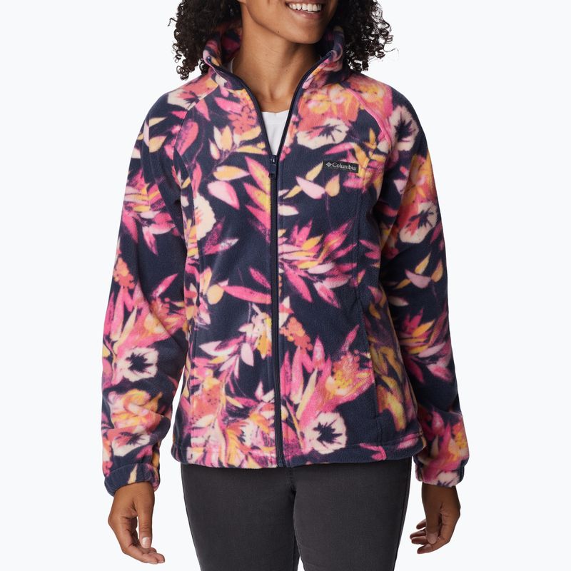 Кофта трекінгова жіноча Columbia Benton Springs Printed Fleece wild geranium/wisterian