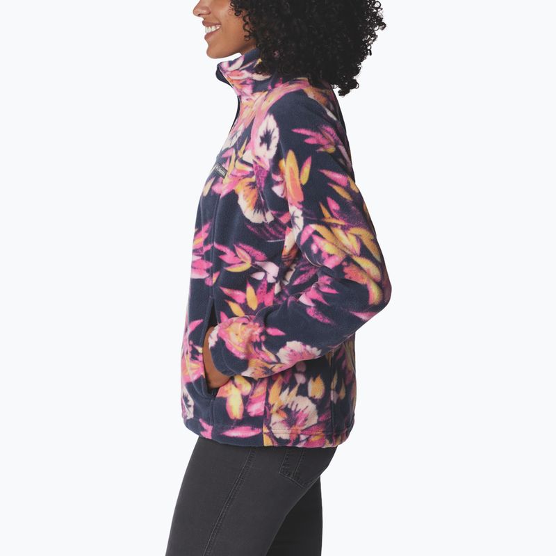 Кофта трекінгова жіноча Columbia Benton Springs Printed Fleece wild geranium/wisterian 3
