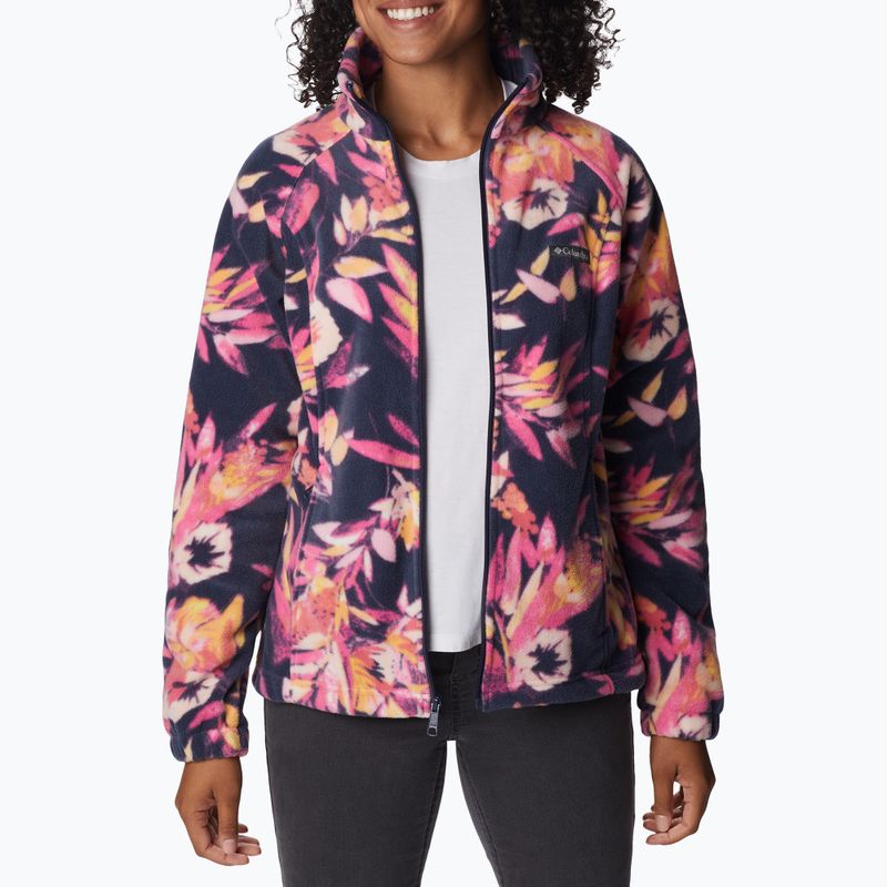 Кофта трекінгова жіноча Columbia Benton Springs Printed Fleece wild geranium/wisterian 3