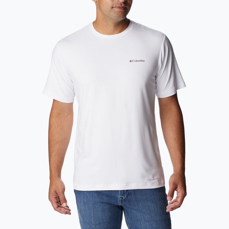 Футболка трекінгова чоловіча Columbia Tech Trail Graphic white/palmscape tonal graphic
