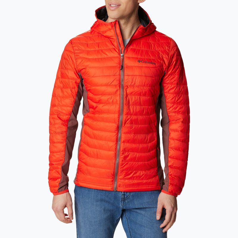 Куртка гібридна чоловіча Columbia Powder Pass Hooded spicy/light raisin