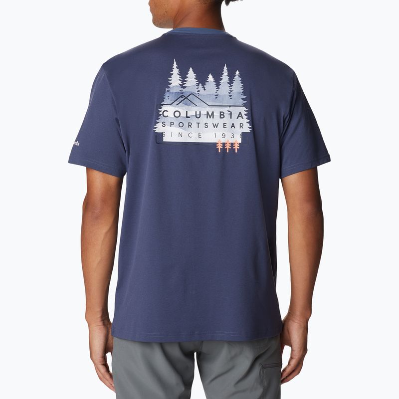 Футболка трекінгова чоловіча Columbia Legend Trail dark mountain/csc washed pines graphic 2