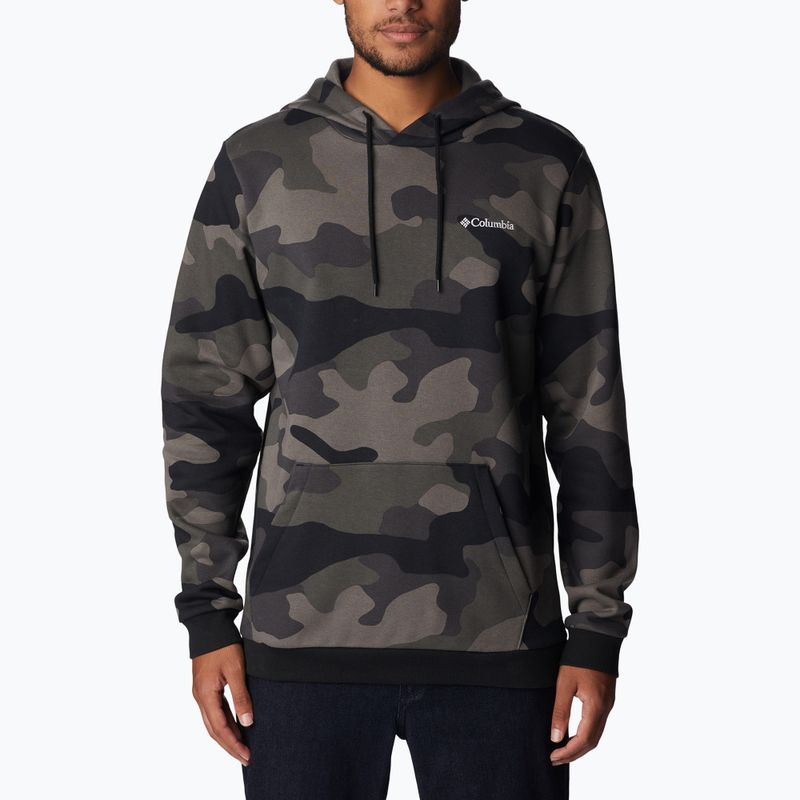 Кофта трекінгова чоловіча Columbia Logo Printed black mod camo