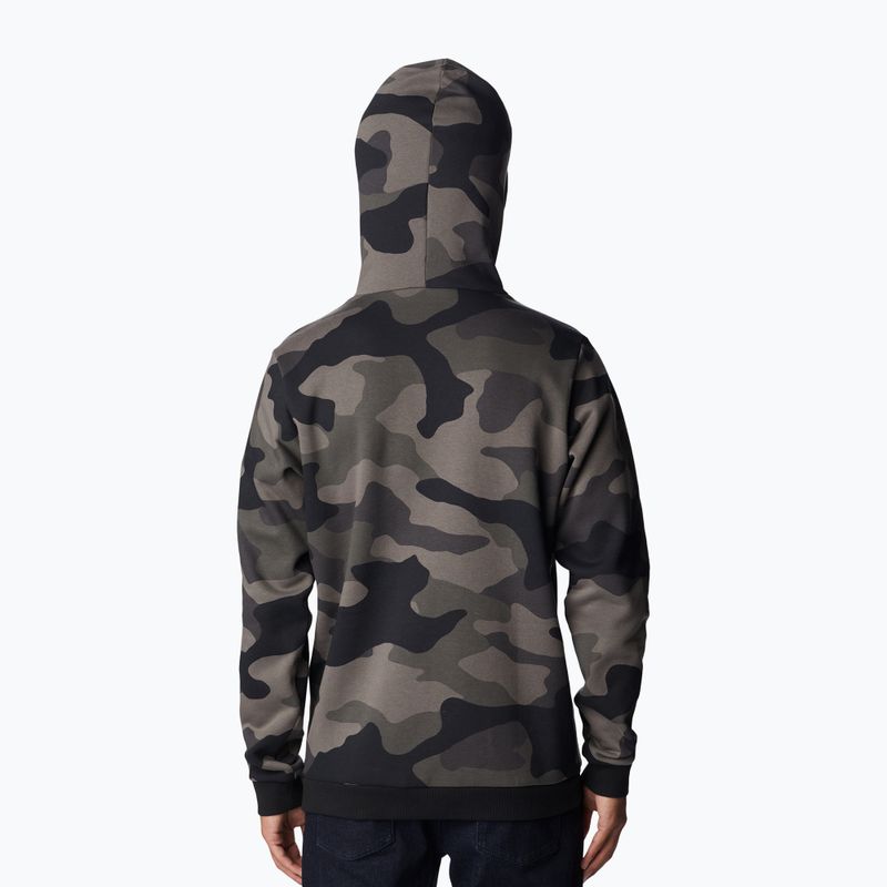 Кофта трекінгова чоловіча Columbia Logo Printed black mod camo 2