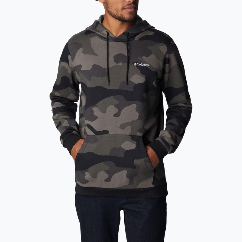 Кофта трекінгова чоловіча Columbia Logo Printed black mod camo 3
