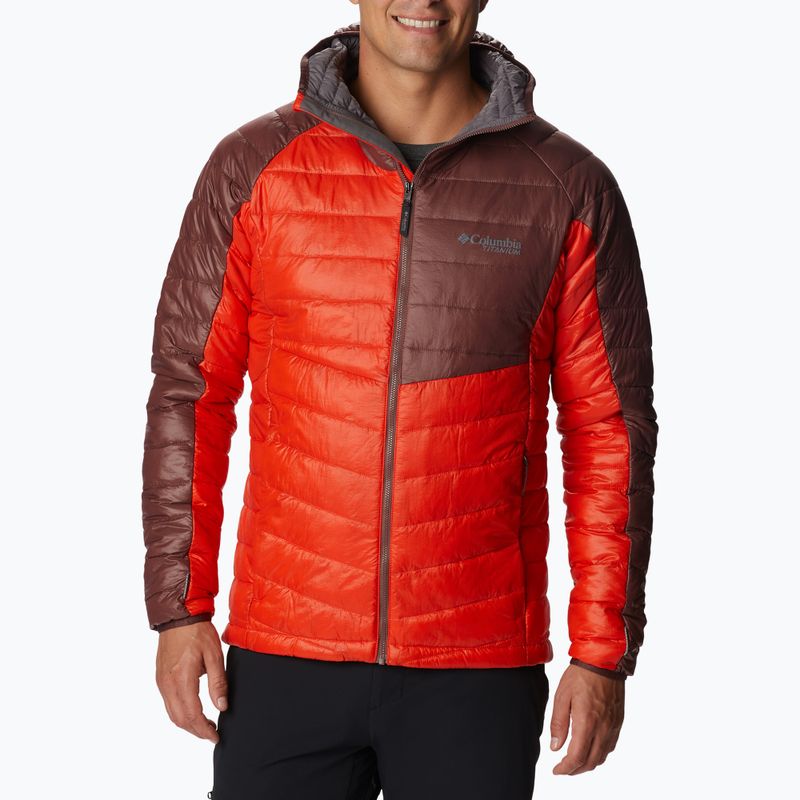 Пуховик чоловічий Columbia Platinum Peak Hooded spicy/light raisin 3