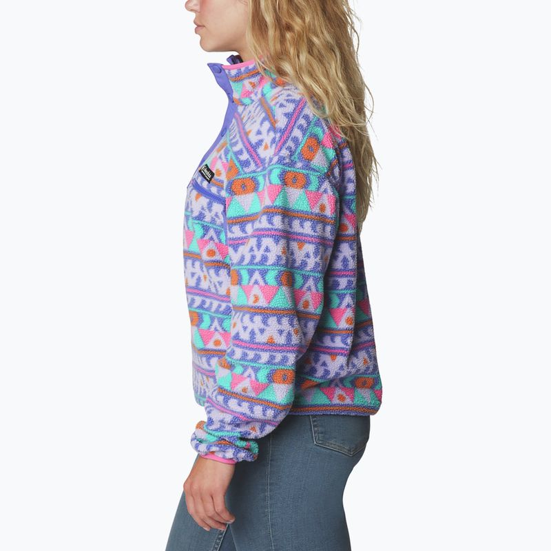 Кофта трекінгова жіноча Columbia Helvetia Cropped 1/2 purple lotus/camp blanket 3
